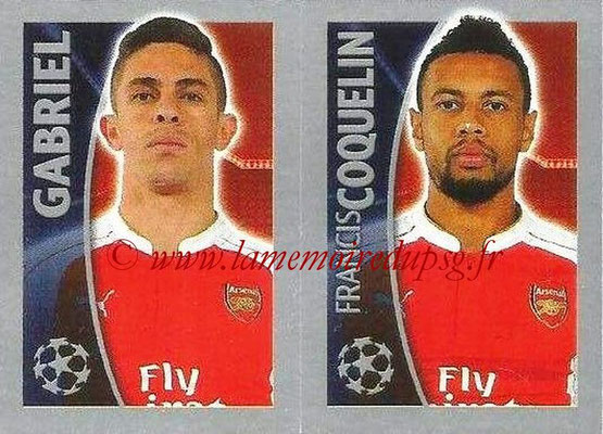 2015-16 - Topps UEFA Champions League Stickers - N° 405 - GABRIEL + Francis COQUELIN (Arsenal FC)