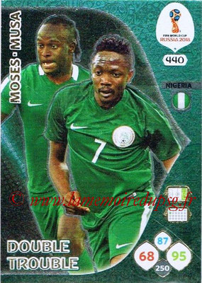 2018 - Panini FIFA World Cup Russia Adrenalyn XL - N° 440 - Victor MOSES + Ahmed MUSA (Nigeria) (Double Trouble)