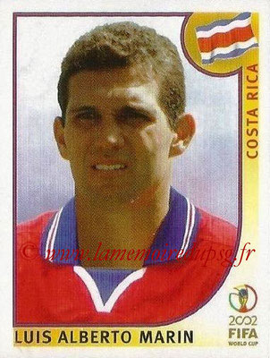 2002 - Panini FIFA World Cup Stickers - N° 228 - Luis Alberto MARIN (Costa Rica)