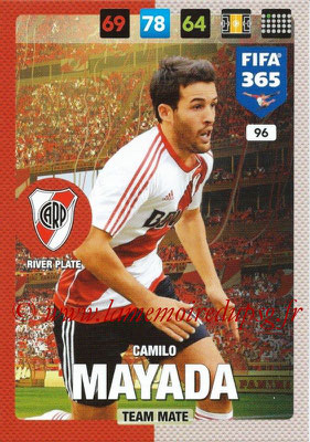 2016-17 - Panini Adrenalyn XL FIFA 365 - N° 096 - Camilo MAYADA (CA River Plate)