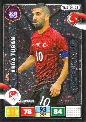 2018 - Panini Road to FIFA World Cup Russia Adrenalyn XL - N° TUR14 - Arda TURAN (Turquie) (Game Changer)