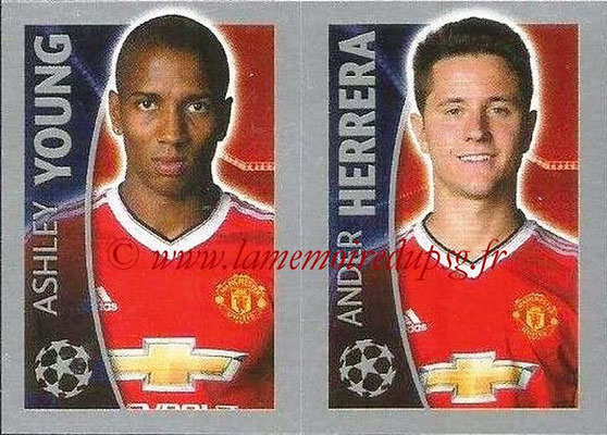 2015-16 - Topps UEFA Champions League Stickers - N° 118 - Ashley YOUNG + Ander HERRERA (Manchester United FC)