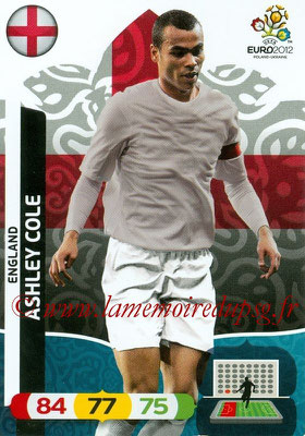 Panini Euro 2012 Cards Adrenalyn XL - N° 048 - Ashley COLE (Angleterre)