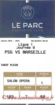 Tickets  PSG-Marseille  2015-16