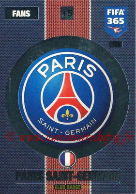 2016-17 - Panini Adrenalyn XL FIFA 365 - N° 158 - Logo Paris Saint-Germain (Club Badge)