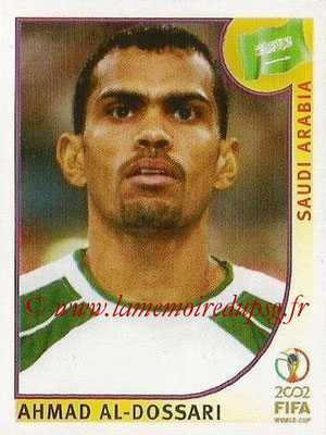 2002 - Panini FIFA World Cup Stickers - N° 334 - Ahmad AL-DOSSARI (Arabie Saoudite)