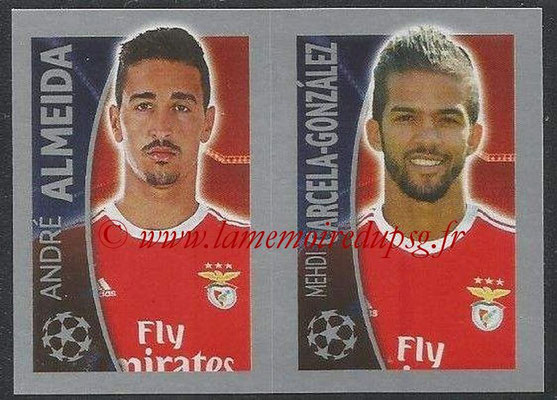 2015-16 - Topps UEFA Champions League Stickers - N° 174 - André ALMEIDA + Mehdi CARCELA-GONZALEZ (SL Benfica)