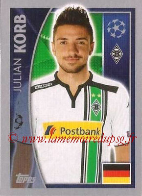 2015-16 - Topps UEFA Champions League Stickers - N° 280 - Julian KORB (VfL Borussia Mönchengladbach)