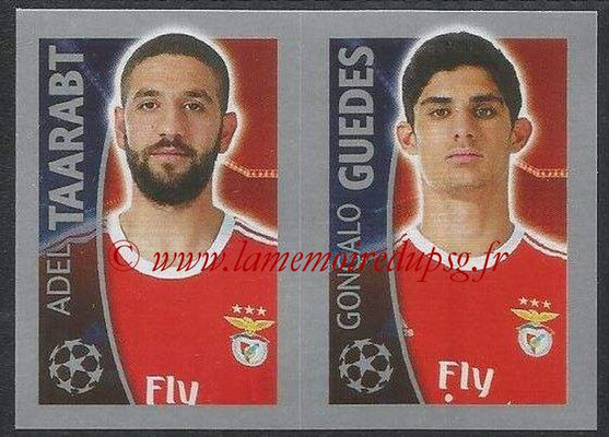 2015-16 - Topps UEFA Champions League Stickers - N° 175 - Adel TAARABT + Gonçalo GUEDES (SL Benfica)