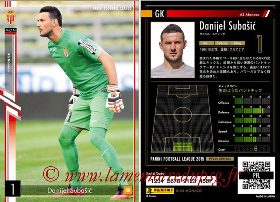 Panini Football League 2015 - PFL10 - N° 059 - Danijel SUBASIC (Monaco)