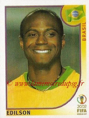 2002 - Panini FIFA World Cup Stickers - N° 186 - EDILSON (Brésil)