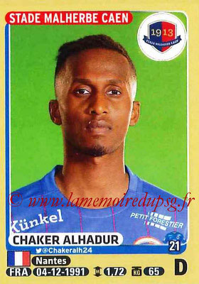 2015-16 - Panini Ligue 1 Stickers - N° 100 - Chaker ALHADUR (SM Caen)