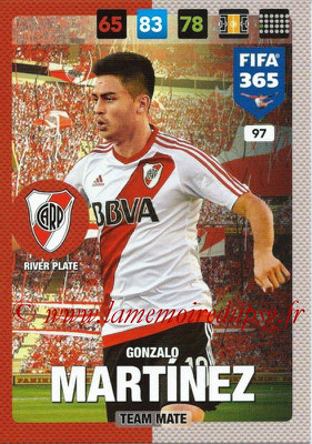 2016-17 - Panini Adrenalyn XL FIFA 365 - N° 097 - Gonzalo MARTINEZ (CA River Plate)