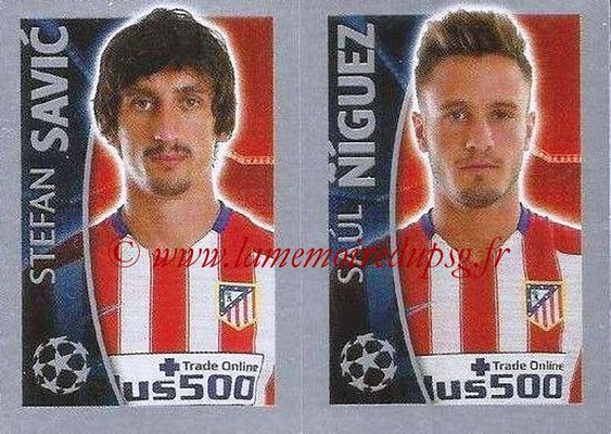 2015-16 - Topps UEFA Champions League Stickers - N° 189 - Stefan SAVIC + Saùl NIGUEZ (Club Atlético de Madrid)