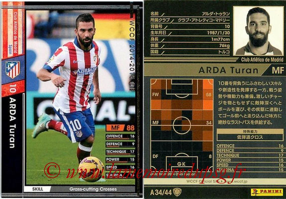 2013-14 - WCCF - N° A34 - Arda TURAN (Atletico Madrid)