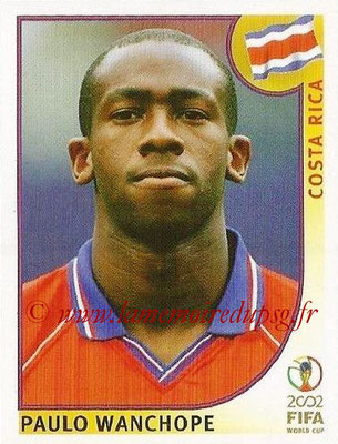 2002 - Panini FIFA World Cup Stickers - N° 238 - Paulo WANCHOPE (Costa Rica)