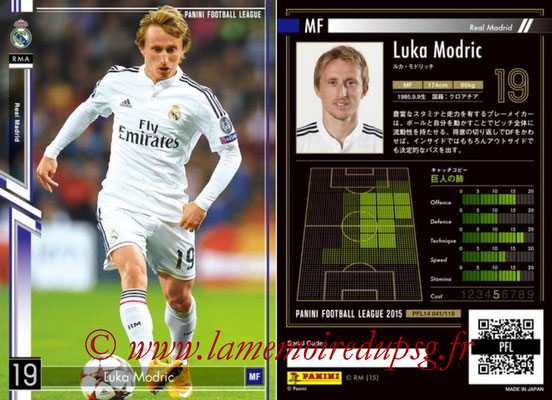 Panini Football League 2015 - PFL14 - N° 041 - Luka MODRIC (Real Madrid CF)