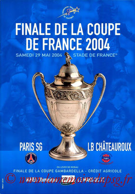 Programmes  PSG-Chateauroux  2003-04