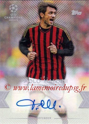 2015-16 - Topps UEFA Champions League Showcase Soccer - N° CLA-PM - Paolo MALDINI (Milan AC) (Base Autographs Cards)