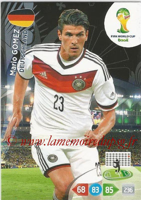 2014 - Panini FIFA World Cup Brazil Adrenalyn XL - N° 117 - Mario GOMEZ (Allemagne)