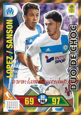 2017-18 - Panini Adrenalyn XL Ligue 1 - N° 435 - Maxime LOPEZ + Morgan SANSON (Marseille) (Duo de Choc)