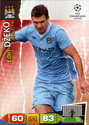2011-12 - Panini Champions League Cards - N° 140 - Edin DZEKO (Manchester City FC)