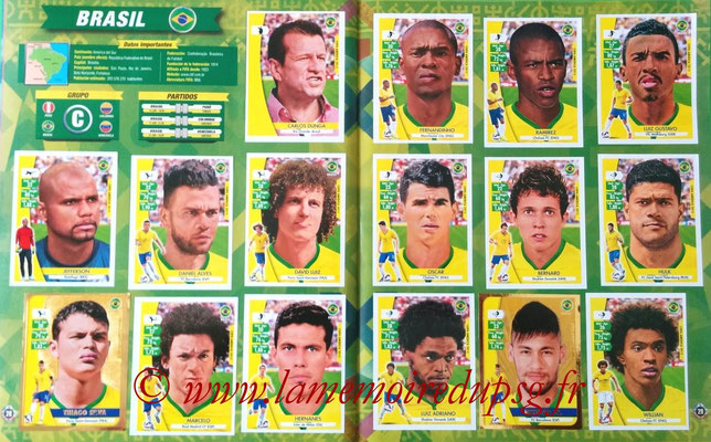 Navarette Copa America Chile 2015 Stickers - Pages 28 et 29 - Brésil