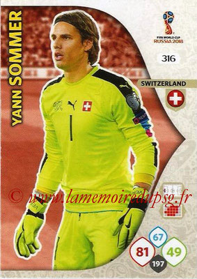 2018 - Panini FIFA World Cup Russia Adrenalyn XL - N° 316 - Yann SOMMER (Suisse)