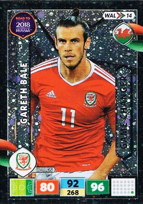 2018 - Panini Road to FIFA World Cup Russia Adrenalyn XL - N° WAL16 - Gareth BALE (Pays de Galles) (Game Changer)