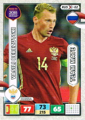 2018 - Panini Road to FIFA World Cup Russia Adrenalyn XL - N° RUS02 - Vasili BEREZUTSKI (Russie)