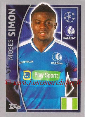 2015-16 - Topps UEFA Champions League Stickers - N° 548 - Moses SIMON (KAA Gent)