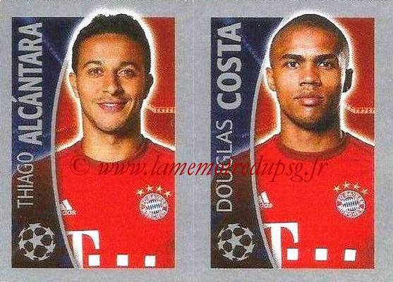 2015-16 - Topps UEFA Champions League Stickers - N° 391 - Thiago ALCANTARA + Douglas COSTA (FC Bayern Munich)