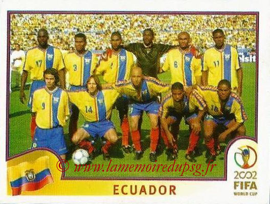 2002 - Panini FIFA World Cup Stickers - N° 514 - Equipe Equateur