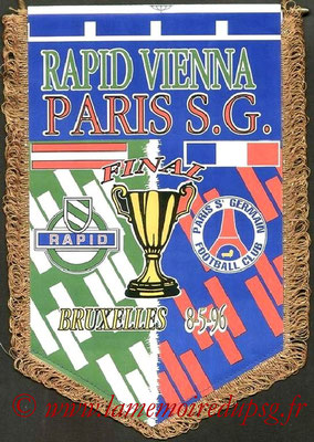 Fanions  PSG-Rapid Vienne  1995-96