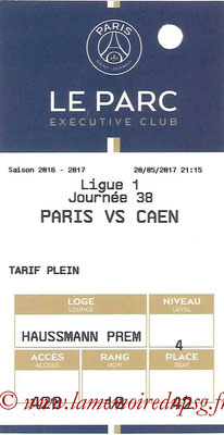 Tickets  PSG-Caen  2016-17