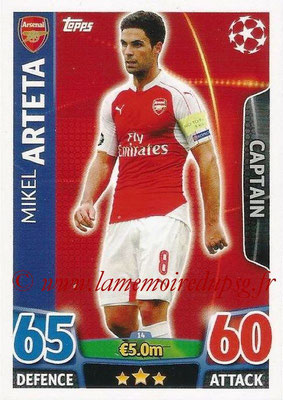 2015-16 - Topps UEFA Champions League Match Attax - N° 014 - Mikel ARTETA (Arsenal FC) (Captain)