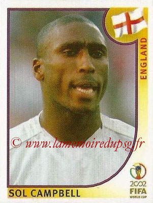 2002 - Panini FIFA World Cup Stickers - N° 428 - Sol CAMPBELL (Angleterre)