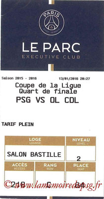 Tickets  PSG-Lyon  2015-16