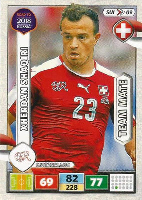 2018 - Panini Road to FIFA World Cup Russia Adrenalyn XL - N° SUI09 - Xherdan SHAQIRI (Suisse)