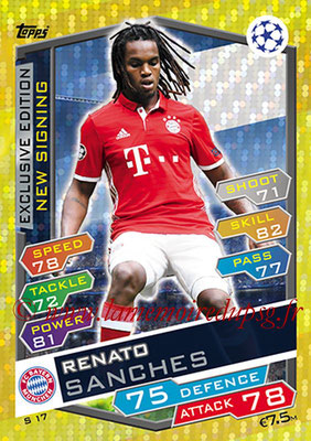2016-17 - Topps UEFA Champions League Match Attax - N° S17 - Renato SANCHES (FC Bayern Munich) (New Signing) (Exclusive Edition)