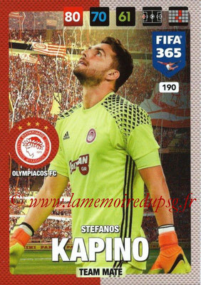 2016-17 - Panini Adrenalyn XL FIFA 365 - N° 190 - Stefanos KAPINO (Olympiacos FC)