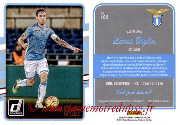 2016 - Panini Donruss Cards - N° 165 - Lucas BIGLIA (SS Lazio)