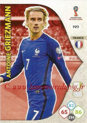 2018 - Panini FIFA World Cup Russia Adrenalyn XL - N° 149 - Antoine GRIEZMANN (France)