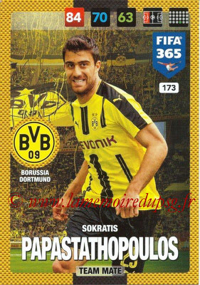 2016-17 - Panini Adrenalyn XL FIFA 365 - N° 173 - Sokratis PAPASTATHOPOULOS (Borussia Dortmund)