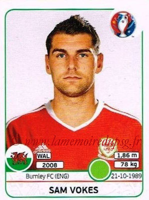 Panini Euro 2016 Stickers - N° 199 - Sam VOKES (Pays de Galles)