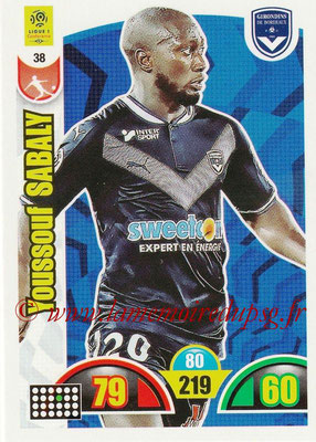 2018-19 - Panini Adrenalyn XL Ligue 1 - N° 038 - Youssouf SABALY (Bordeaux)