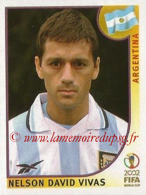 2002 - Panini FIFA World Cup Stickers - N° 388 - Nelson David VIVAS (Argentine)