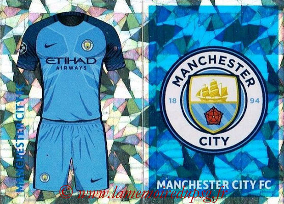 2016-17 - Topps UEFA Champions League Stickers - N° QFG 1-2 - Logo + Maillot Domicile (Manchester City FC)