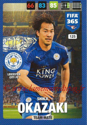 2016-17 - Panini Adrenalyn XL FIFA 365 - N° 125 - Shinji OKAZAKI (Leicester City FC)