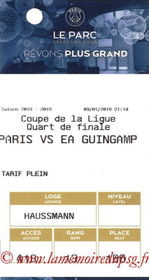 Tickets  PSG-Guingamp  2018-19
